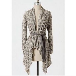 Anthropologie Field Flower Encased in Vines Duster Cardigan Sweater